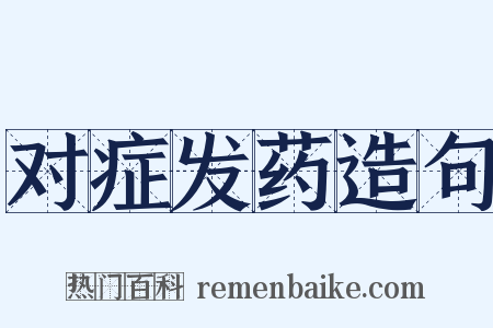 对症发药造句是什么意思的图片